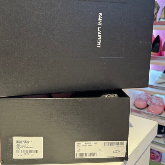 NWT Saint Laurent Teddy Suede Platform Derby EU35.5 - Picture 3 of 12